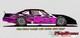 Pink Triple Flames Dirt Late Model, Dirt Modified Race Car Side Graphics