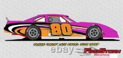 Power Thrust Dirt Late Model, Dirt Modified Race Car Wrap Side Graphics