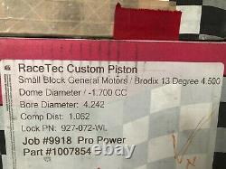 Pro Power RaceTec Chevy Late Model Dirt Pistons New