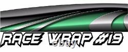 RACE CAR GRAPHICS #19, Half Wrap Vinyl Decal IMCA Late Model Dirt Trailer Truck