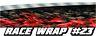 Race Car Graphics #23, Half Wrap Vinyl Decal Imca Late Model Dirt Trailer Truck