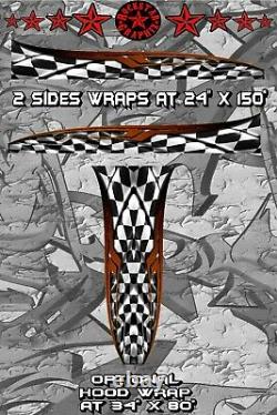 RACE CAR GRAPHICS #24 Half Wrap Vinyl Decal IMCA Late Model Dirt Trailer Truck