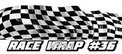 RACE CAR GRAPHICS #36, Half Wrap Vinyl Decal IMCA Late Model Dirt Trailer Truck