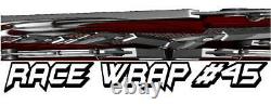 RACE CAR GRAPHICS #45 Half Wrap Vinyl Decal IMCA Late Model Dirt Trailer Truck