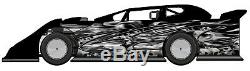 RACE CAR WRAP, Skull Flames, Graphics, Decals, IMCA Late Model Dirt # 50