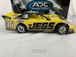 RARE ADC 1/24 Blue Series Kenny Wallace #36 JEGS Late Model Dirt Car Yellow NIB