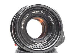 READ! Late Model Minolta M-Rokkor 40mm F2 Leica M Mount for CL CLE From JAPAN