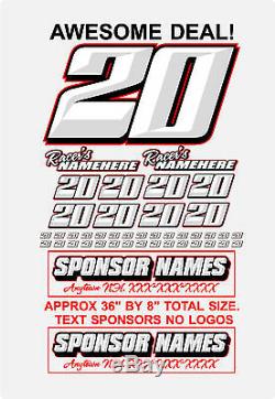 Race Car Number Package Imca Wissota Nascar Dirt Late Model Modified Street Stoc