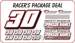 Race Car Numbers Package Dirt Late Model Modified Street Stock Imca