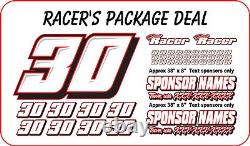 Race Car Numbers Package Dirt Late Model Modified Street Stock Imca