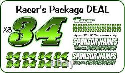 Race Car Numbers Package Dirt Late Model Modified Street Stock Imca Carbonfiber
