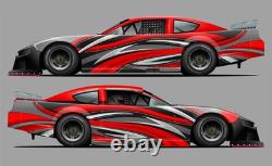 Race Car Side Wrap Decals Late Model, Street Stock, Modified #11