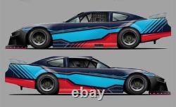 Race Car Side Wrap Decals Late Model, Street Stock, Modified #36