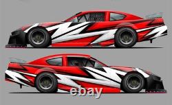 Race Car Side Wrap Decals Late Model, Street Stock, Modified #37