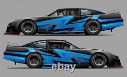 Race Car Side Wrap Decals Late Model, Street Stock, Modified #48