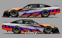 Race Car Side Wrap Decals Late Model, Street Stock, Modified #58