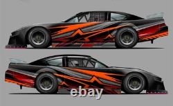 Race Car Side Wrap Decals Late Model, Street Stock, Modified #61