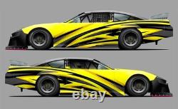 Race Car Side Wrap Decals Late Model, Street Stock, Modified #62