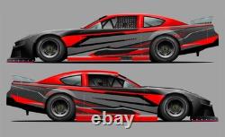 Race Car Side Wrap Decals Late Model, Street Stock, Modified #62