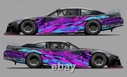 Race Car Side Wrap Decals Late Model, Street Stock, Modified #66