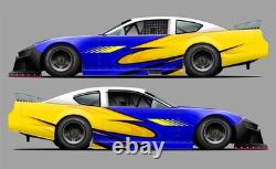 Race Car Side Wrap Decals Late Model, Street Stock, Modified #83