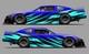 Race Car Side Wrap Decals Late Model, Street Stock, Modified Blue