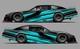 Race Car Side Wrap Decals Late Model, Street Stock, Modified Blue And Black