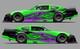 Race Car Side Wrap Decals Late Model, Street Stock, Modified Green And Purple