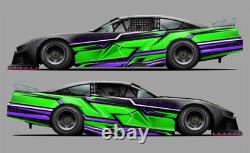 Race Car Side Wrap Decals Late Model, Street Stock, Modified LAMINATED