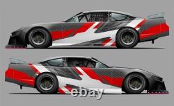 Race Car Side Wrap Decals Late Model, Street Stock, Modified LAMINATED