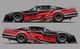 Race Car Side Wrap Decals Late Model, Street Stock, Modified Red And Black