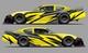 Race Car Side Wrap Decals Late Model, Street Stock, Modified Yellow Black #17