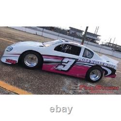 Race Car Side Wrap Decals Late Model, Street Stock, Modified Yellow Black #17