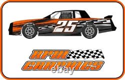 Race Car graphic vinyl wrap late model street stock dirt imca owm Style222
