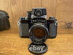 Rare Black Near Mint Pentax S2 Late Model Camera Super Takumar 55mm F/1.8 JP