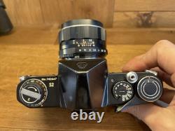 Rare Black Near Mint Pentax S2 Late Model Camera Super Takumar 55mm F/1.8 JP