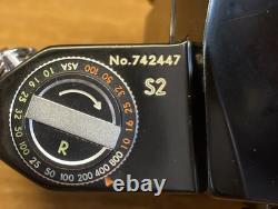 Rare Black Near Mint Pentax S2 Late Model Camera Super Takumar 55mm F/1.8 JP