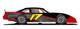 Red Gray Dirt Late Model, Dirt Modified Race Car Side Graphics