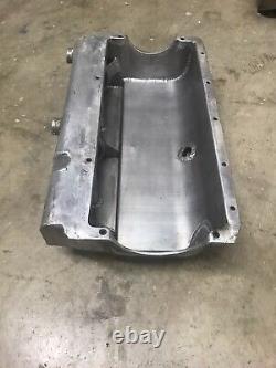 SBC Pro Pan Alum Wide Rail Dry Sump Pan Dirt Late Model IMCA Race Car