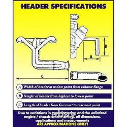 Schoenfeld 142-605LVGSP Dirt Late Model Headers, Spread Port Chevy