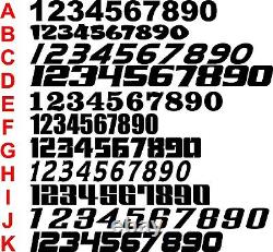 Skulls Race car numbers vinyl graphic decal set imca dirt late model