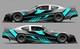 Teal Race Car Side Wrap Decals Late Model, Street Stock, Modified #46