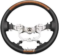 Toyota Land Cruiser Prado 150 late model steering wheel woodgrain brown