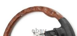 Toyota Land Cruiser Prado 150 late model steering wheel woodgrain brown