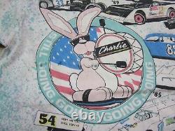 VTG 90s Chargin Charlie Swartz AOP Dirt Late Model T Shirt (L) Energizer Bunny