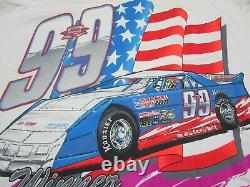 Vintage Donnie Moran #99 Flash T Shirt (XL) Dirt Late Model Racing Ohio Signed