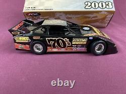 XRARE ADC 1/24 White Series #70-1/2 Anthony Rushing Late Model Dirt Car Blk NIB