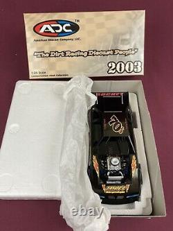 XRARE ADC 1/24 White Series #70-1/2 Anthony Rushing Late Model Dirt Car Blk NIB